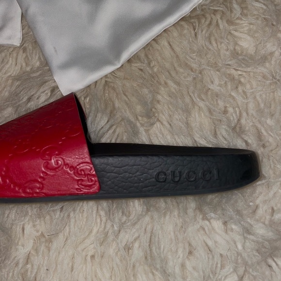 Red Gucci Slides - Picture 2 of 2
